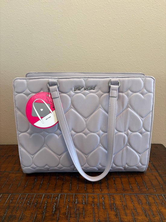 Betsey Johnson Handbags - Betsey Johnson Lavender Purple Heart Quilted Purse/Laptop Bag